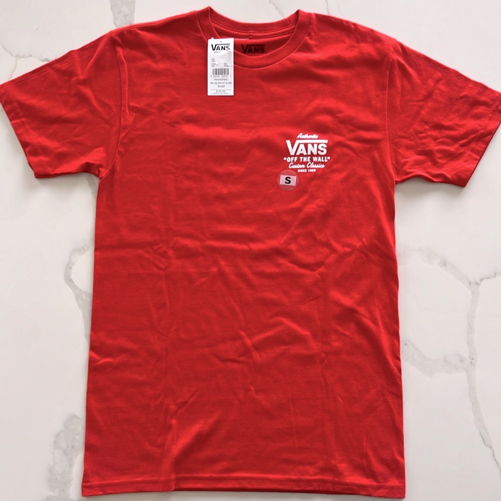 VANS classic fit tee shirt Men’s small Dark Orange